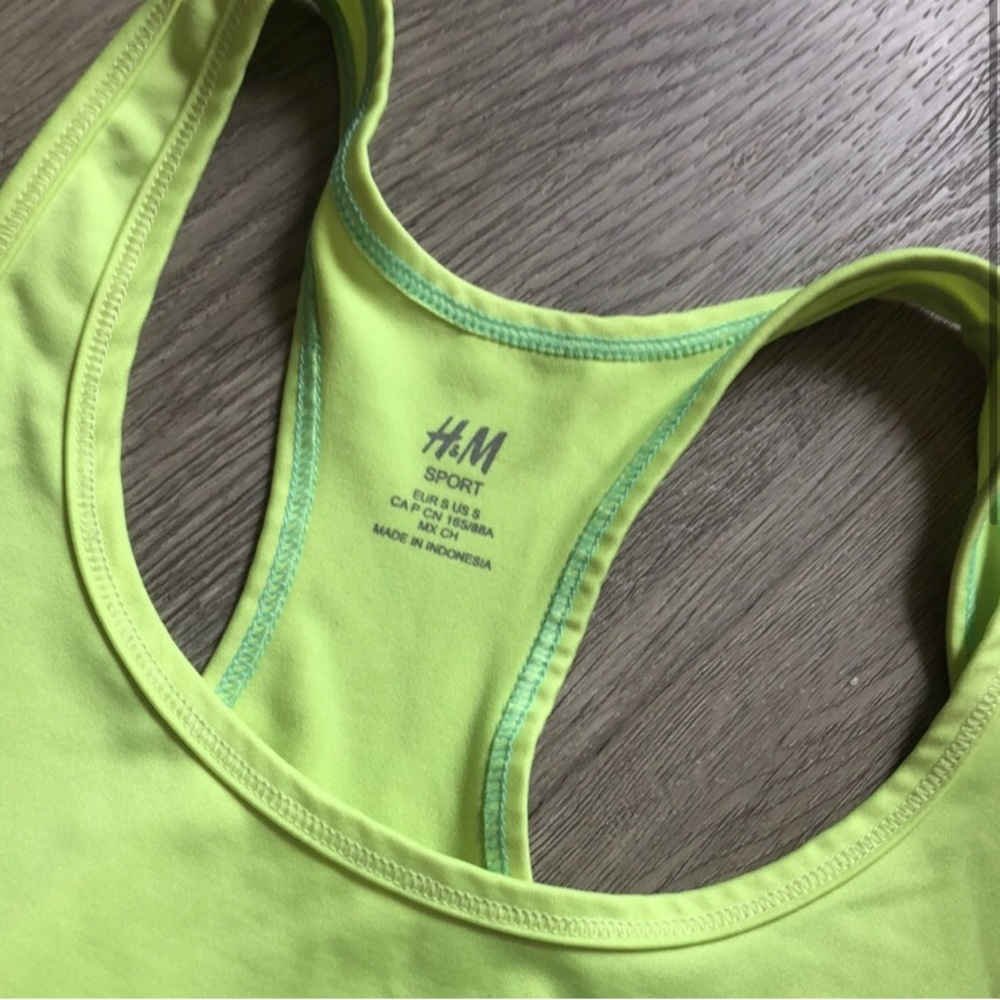H&M bright neon workout tank